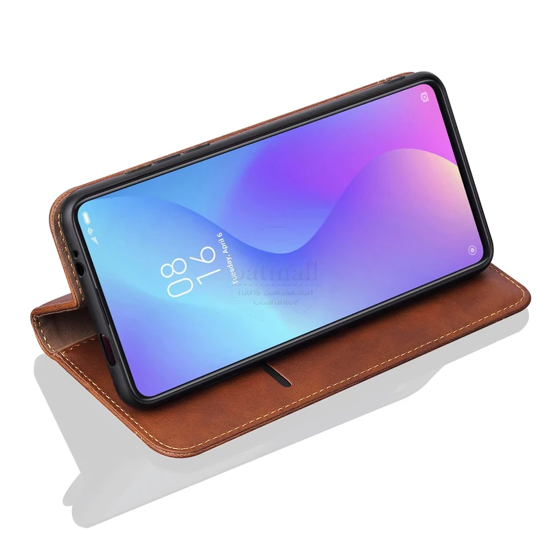 Роскошный тонкий кожаный чехол-книжка в стиле ретро для Xiaomi Redmi K30 5G чехол-кошелек