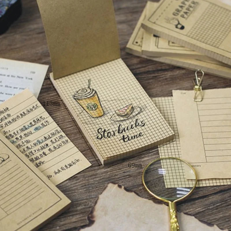 

16packs Creative Simple Kraft Paper Small Tearable Note Book To Do List Plan Notebook Monthly Kraft Schedule Portable book