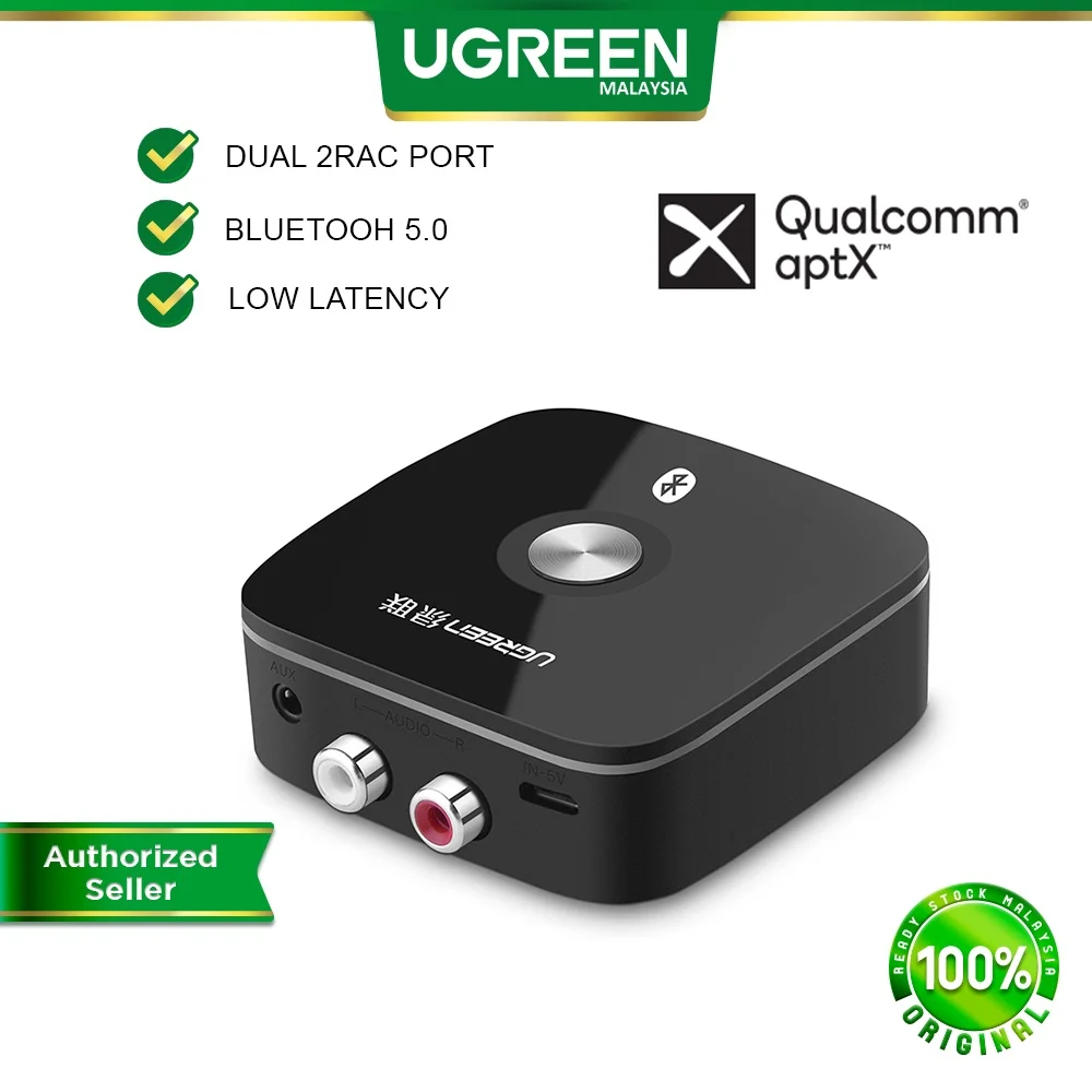 

Bluetooth-приемник UGREEN 5,0 aptX, аудио, музыка, RCA, разъем 3,5 мм, Aux, беспроводной адаптер, музыка для телевизора, автомобиля, RCA, Bluetooth 5,0 30