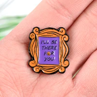 friends enamel pin monicas apartament door 90s tv show jewelry clothes bag badge brooches lapel pin for friendship gift