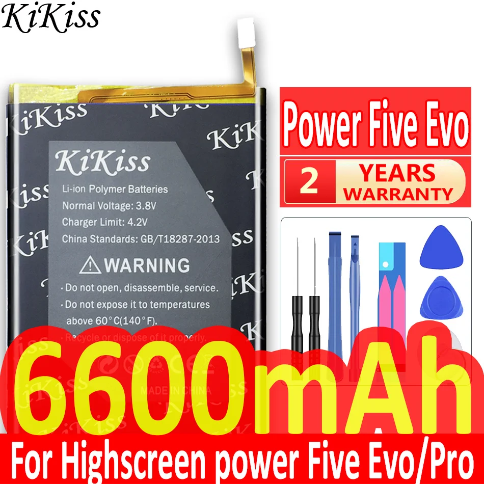 

Мощность пять Evo 6600 мА/ч, мобильный телефон Replacemeny Батарея для Highscreen Мощность пять Evo/Pro