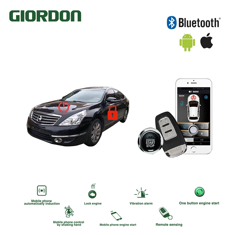 Универсальный БЕСКЛЮЧЕВОЙ вход PKE система комфорта Android приложение телефон