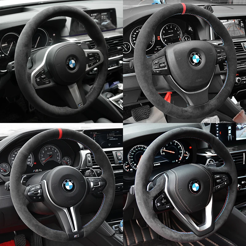 

Black Alcantara Hand-stitched Car Steering Wheel Cover for BMW G20 G21 G30 G31 G32 X3 G01 X4 G02 X5 G05 X7 G07 Z4 G29