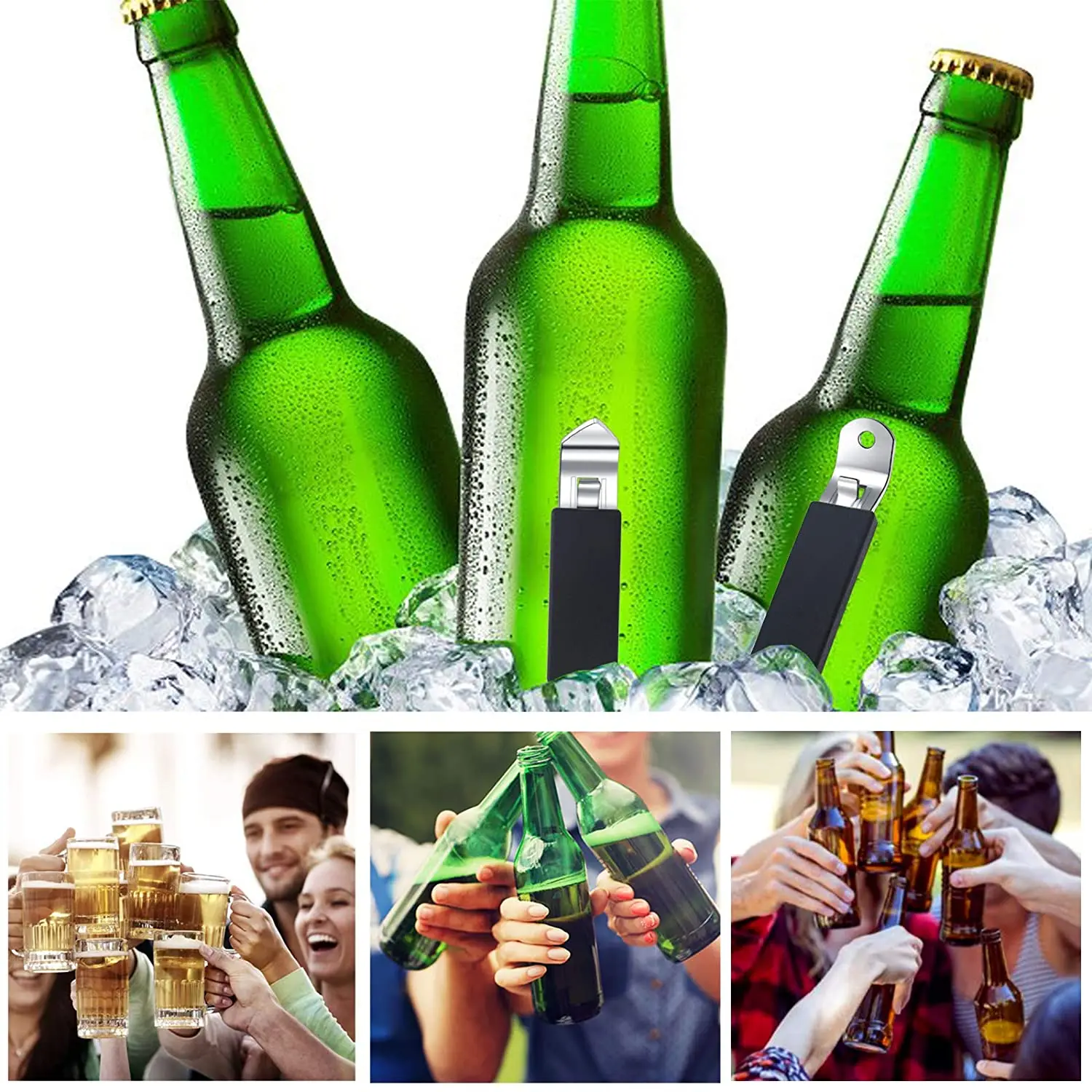 

Magnetic Bottle Openers Can Opener Classic Beer Opener Stainless Steel Small Bottle Opener Can Tapper with Magnet