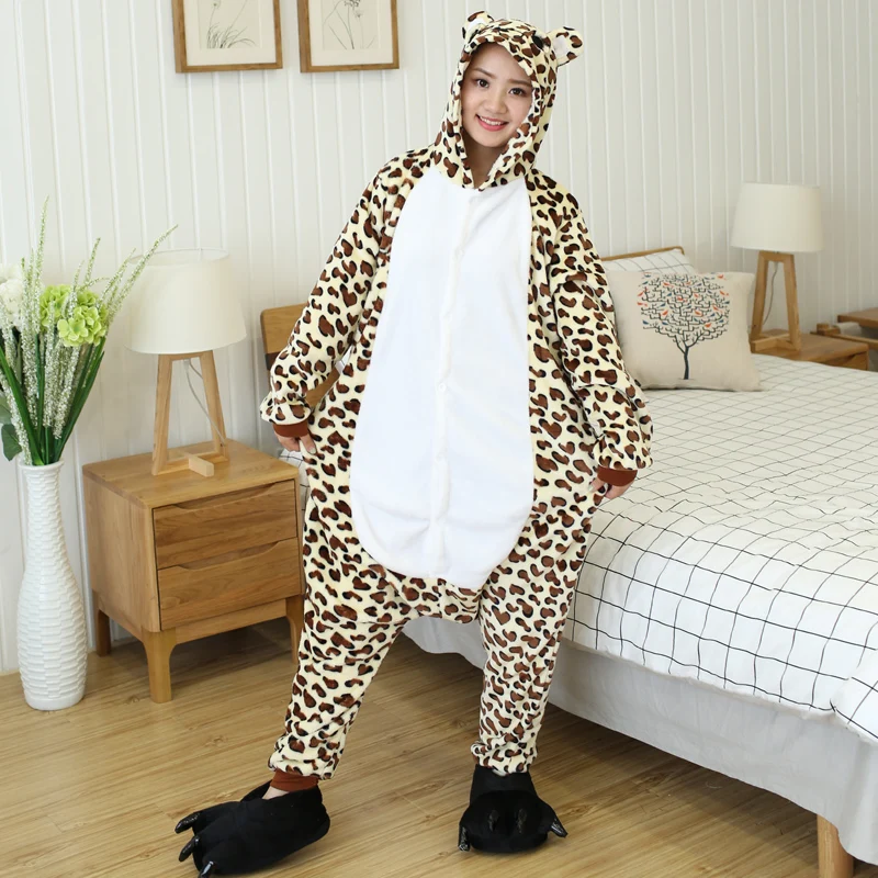 Зимняя Пижама с единорогом Kigurumi Ститч животными ползунки панда для женщин и