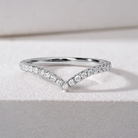 women v shaped micro pave cz crystal ring love cute wedding engagement rings sliver color dainty ring fashion jewelry gift