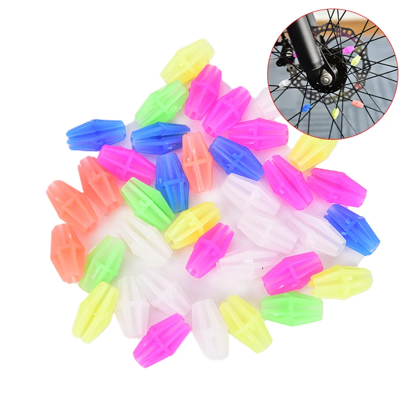 

36Pcs Plastic Multi-color Bike Cycle Wheel Spoke Beads/Stars Children kids' Bicycle cycling Decors