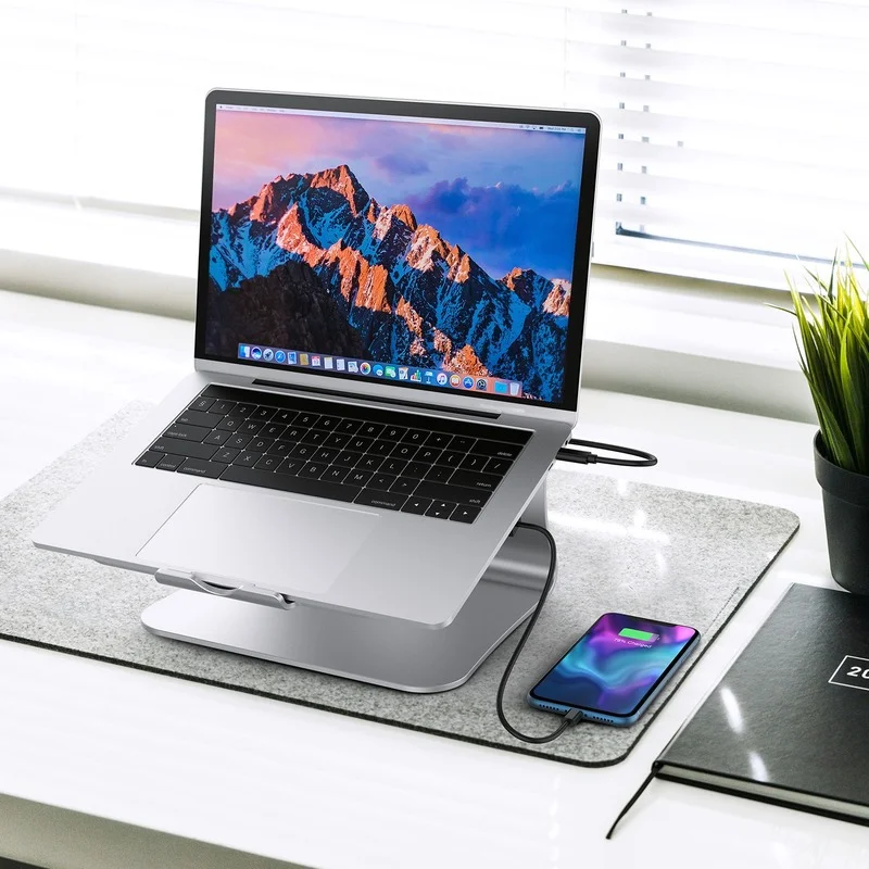 

Designed for Macbook with 3 USB 3.0 Interfaces Support TF / SD Card Reading Laptop Cooling Transformer Table Computer Stand