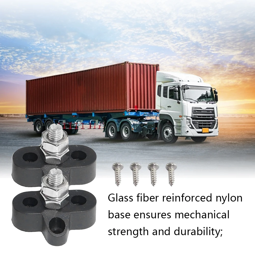 2PCS DC 48V Insulated Bus Bar Terminal Studs Heavy Duty DCM8 Single Positive Power Distribution Block For Truck RV Ship Boats |