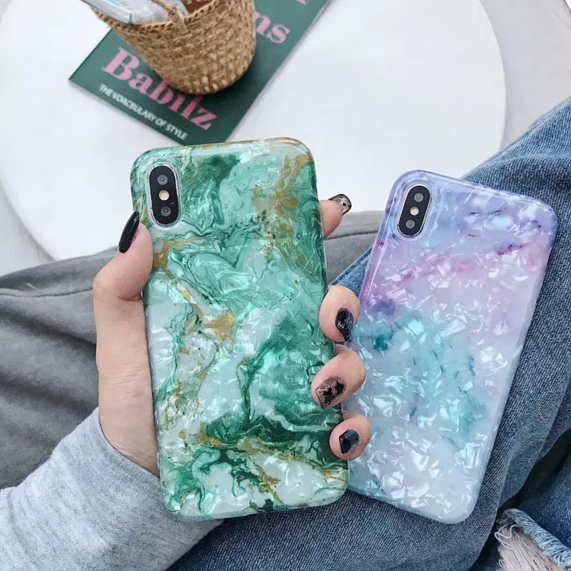 Блестящий Мраморный чехол для iPhone XR, чехол с рисунком лимона, силиконовый IMD чехол для iPhone 6S 6 7 8 Plus, iPhone XR X Xs Max 11 чехол