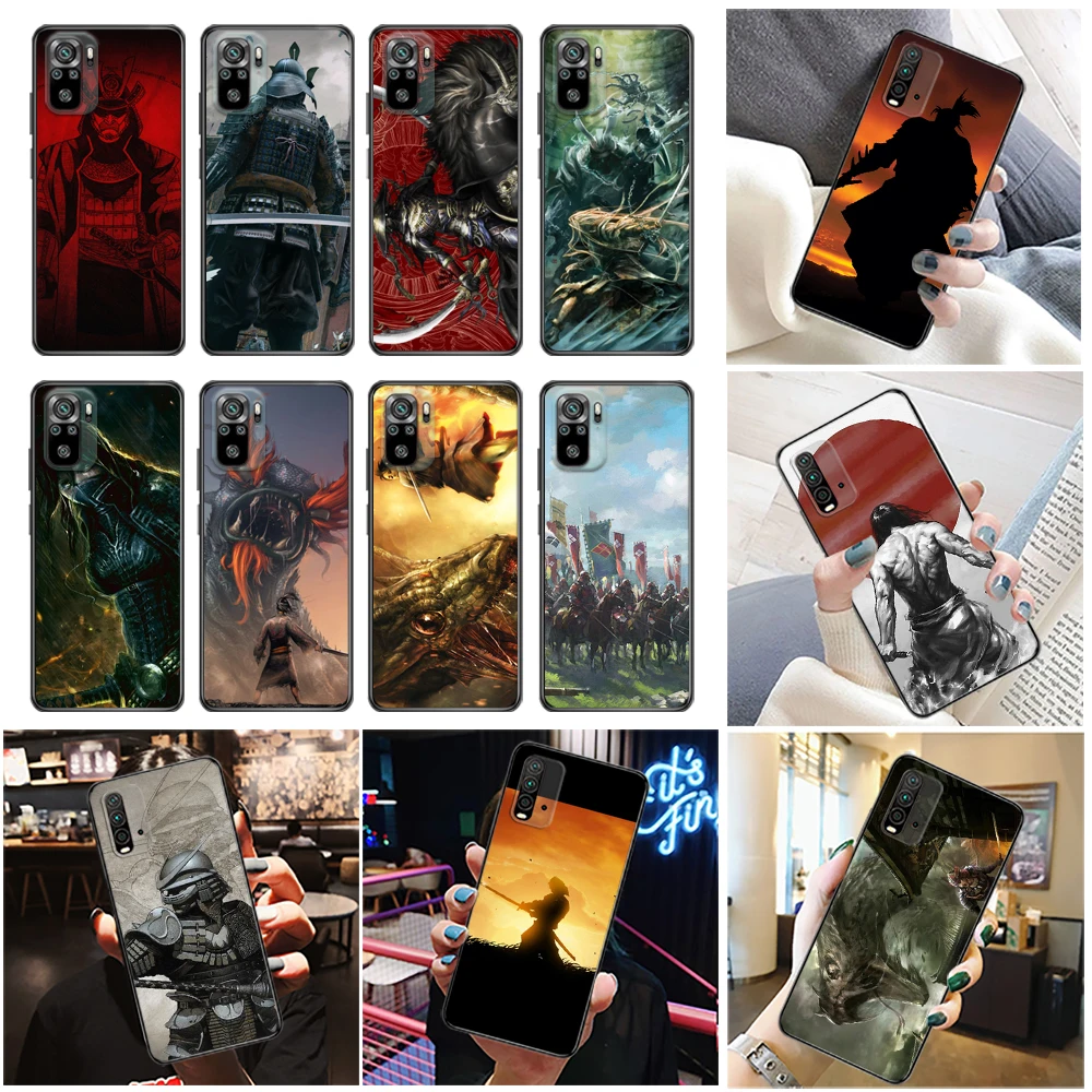 

Japanese Samurai Phone Case For Xiaomi Redmi 9S 9C 9A 9T 9 Note 10S 10T 10X 9 Pro MAX 5G Cases Soft TPU Back Cover Coque