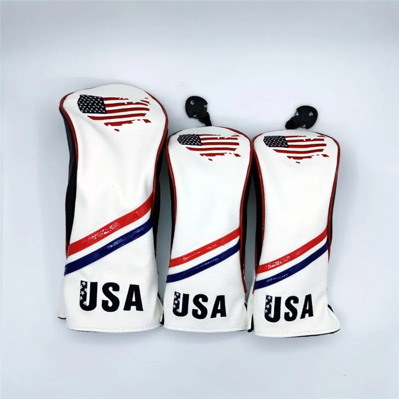 Головные уборы для американских гольф-клубов 3 шт. чехлы из искусственной кожи |