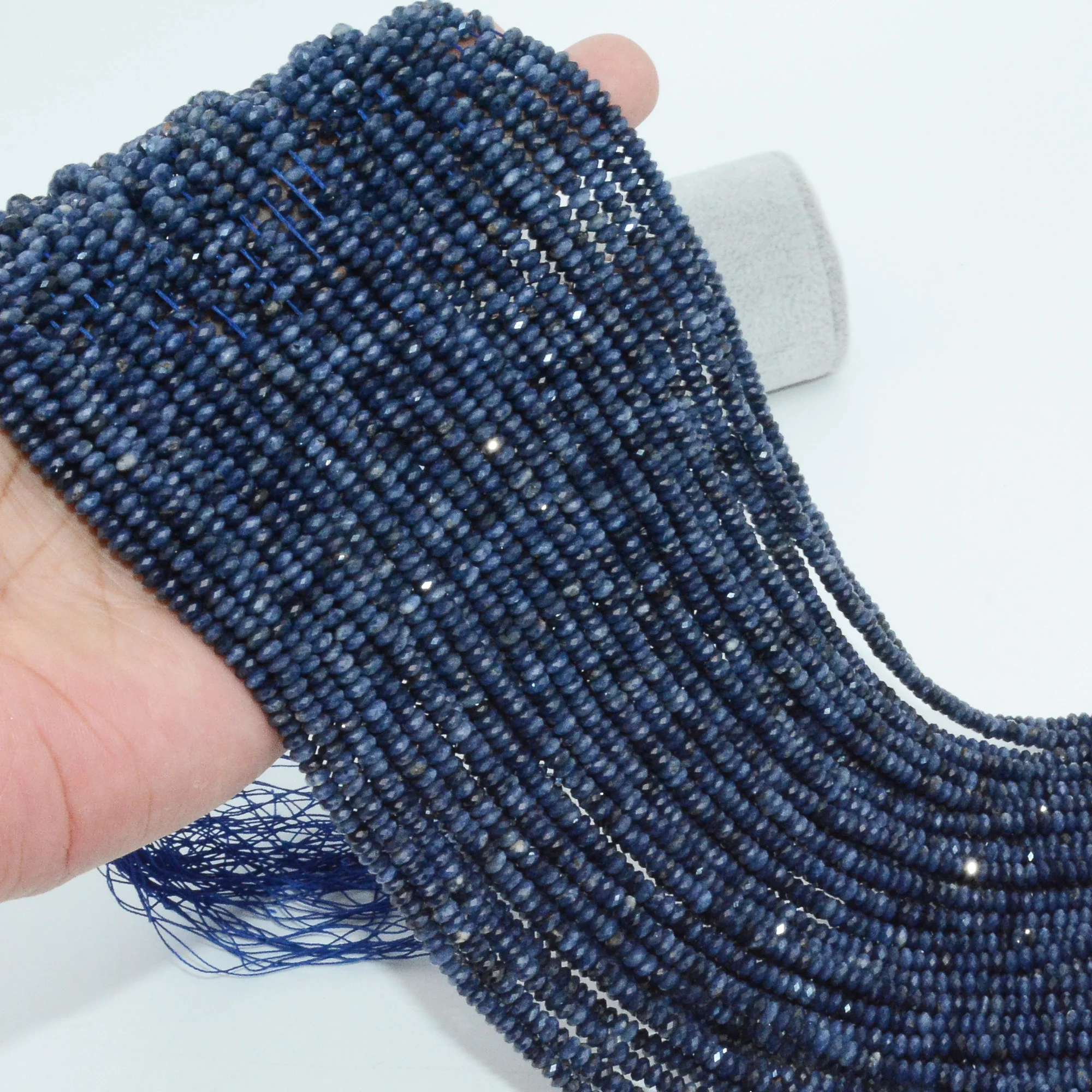 

Natural Sapphire Faceted Rondelle Beads 2x4mm
