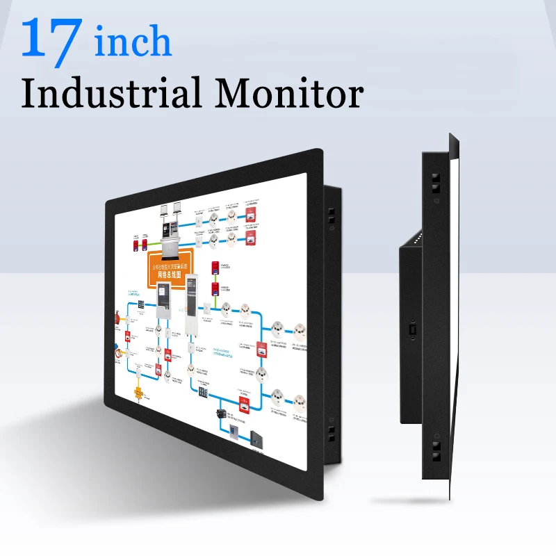 17 VGA HDMI LCD монитор металлический промышленный USB сенсорный экран ПК