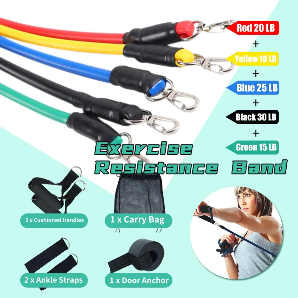 11 шт. Набор резинок для занятий йогой и фитнесом|Эспандеры| |