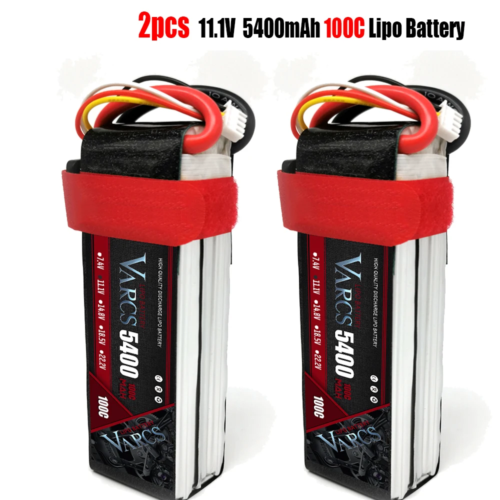 2PCS VARCS  Lipo Batteries 2S 7.4V 11.1V 14.8V 22.2V 5400mAh 100C/200C for RC Car Off-Road Buggy Truck Boats salash Drone Parts enlarge
