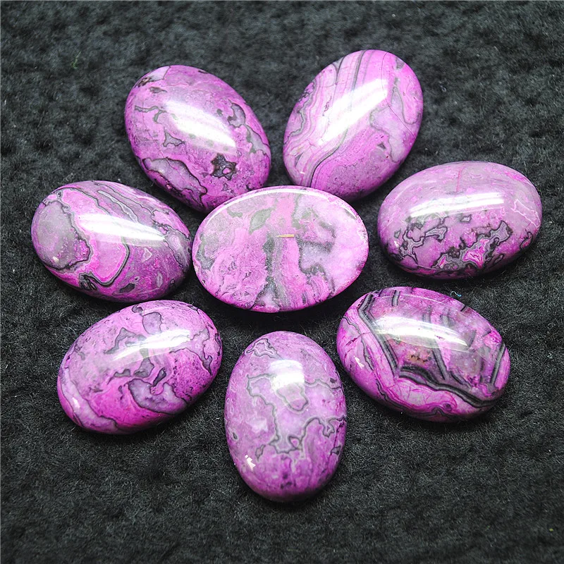 10 шт. натуральный розовый кабошоны из яшмы Натуральные полудрагоценные 18х25мм