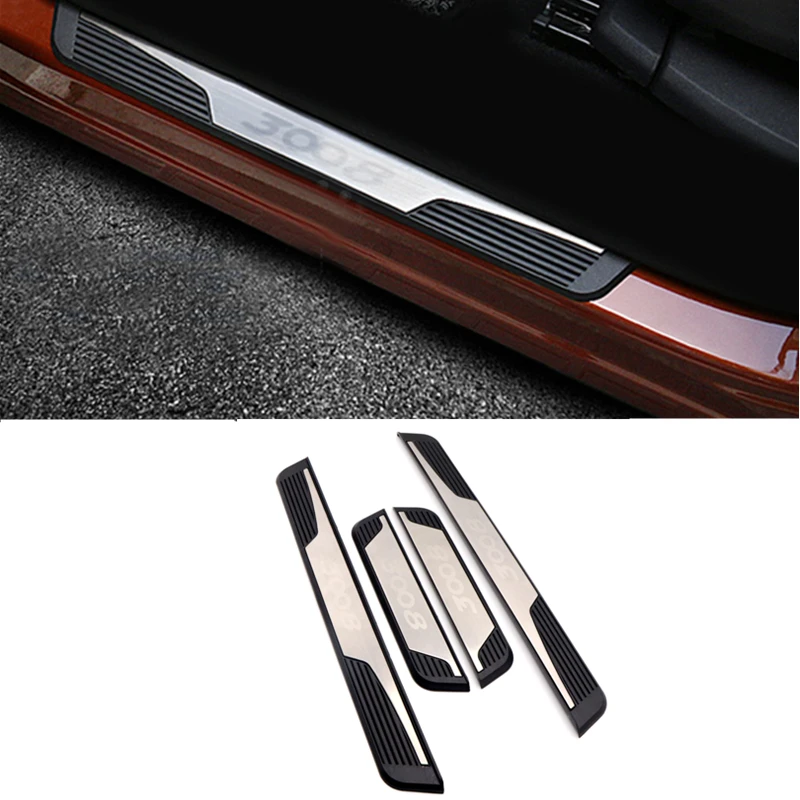 4 шт. защитные накладки на пороги двери для Peugeot 3008 GT 2016 2017 2018 2019 2020|Лепнина