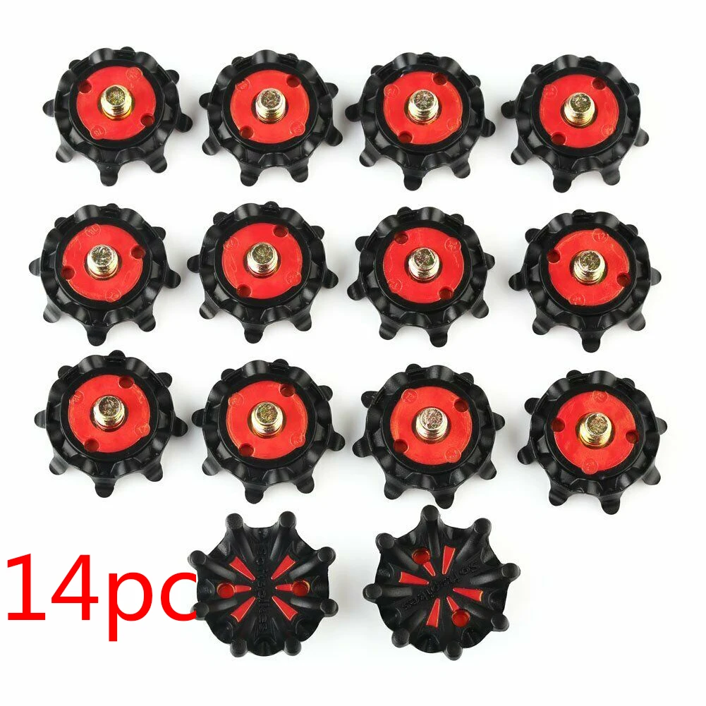 

14pcs Fast Twisted Flexible Stable Cleat Screw Training Aids Durable Anti Slip Golf Shoe Spikes Replacement Parts Rubber Outdoor