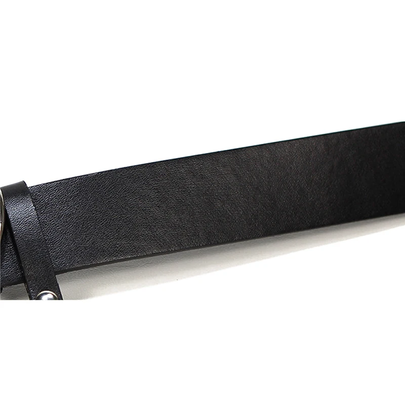 Женский ремень из искусственной кожи однотонный с металлической пряжкой в форме