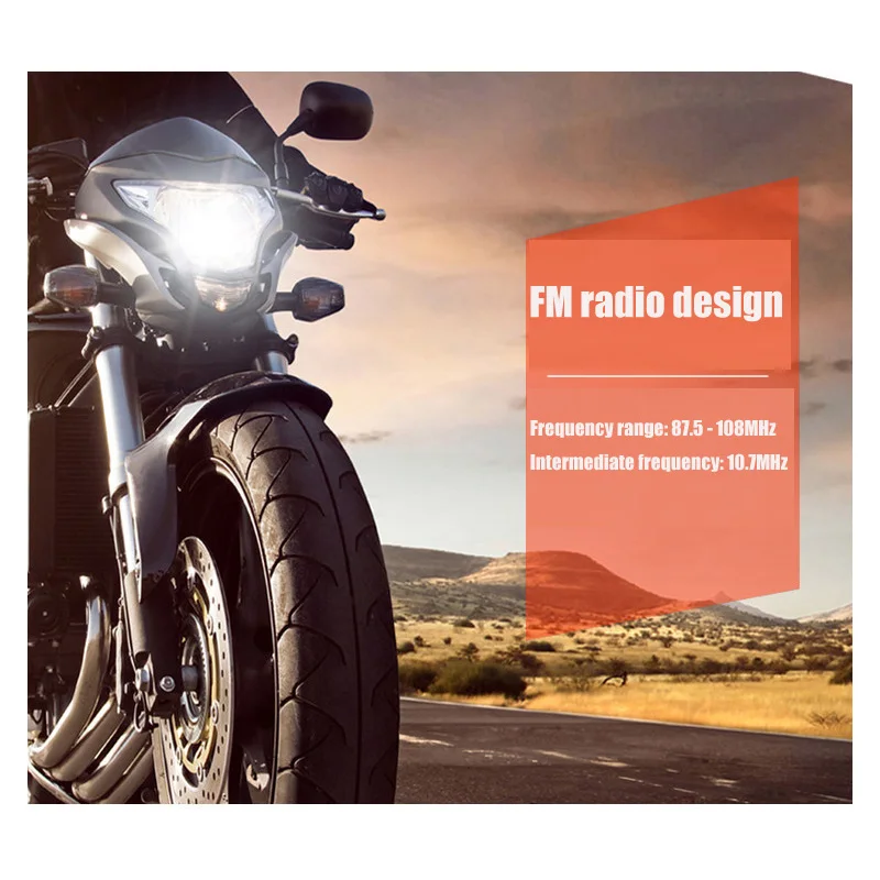 Водонепроницаемая мотоциклетная стереоколонка MT487 Bluetooth-совместимый MP3-плеер с
