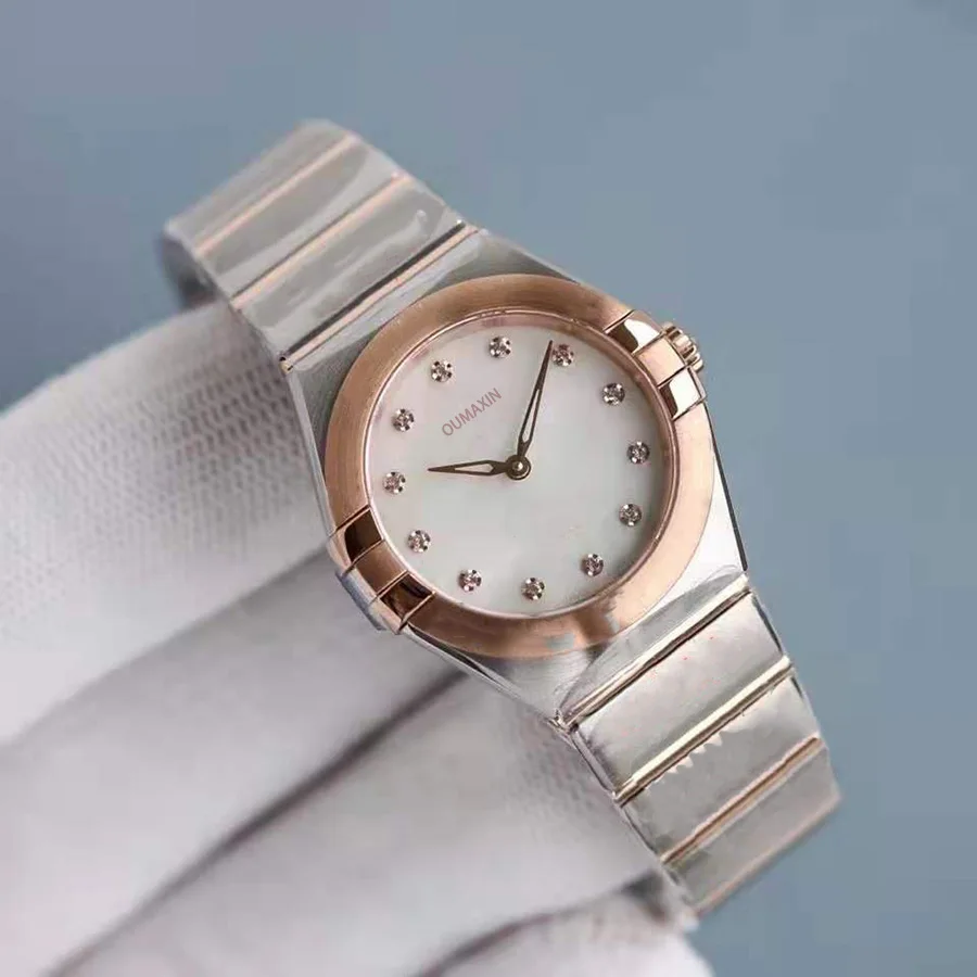

2021 new luxury brand ladies watch automatic white dialing sapphire glass 316L stainless steel clock