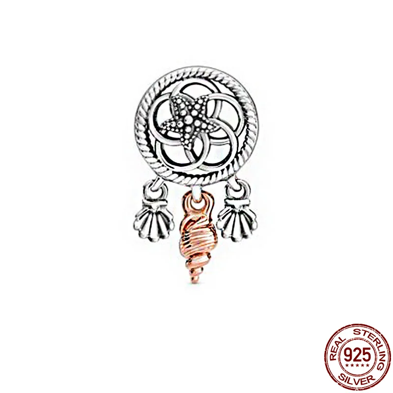 

Натуральная 925 стерлингового серебра раковины кулон в форме оригинальный 3 мм браслет на зестежке с делая Модный чехол типа «сделай сам, юве...