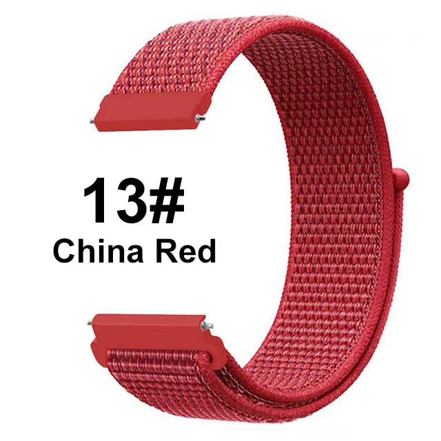 China Red UEBN 20 мм 22 мм нейлоновый спортивный ремешок для Garmin Vivoactive 3 4 Venu/GarminMove/Forerunner 245 645 ремешок для наручных часов - Цвет ремешка: China Red