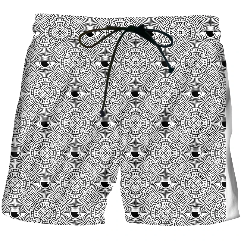 IFPD Summer Men's Eye Pattern Shorts 3D Print Short Pants Homme  Sports Casual Plus Size Men's Clothing Oversize Dropshipping