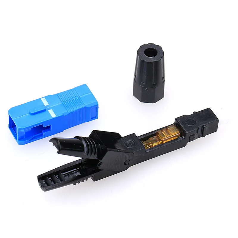 

100pcs Fiber Fast Connector Rubber-Covered Wire Accelerated For Optical FTTH Pre-Buried SC Cold