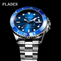 pladen mens watches top brand luxury waterproof 30m full stainless steel automatic luminous male quartz watch relogio masculino