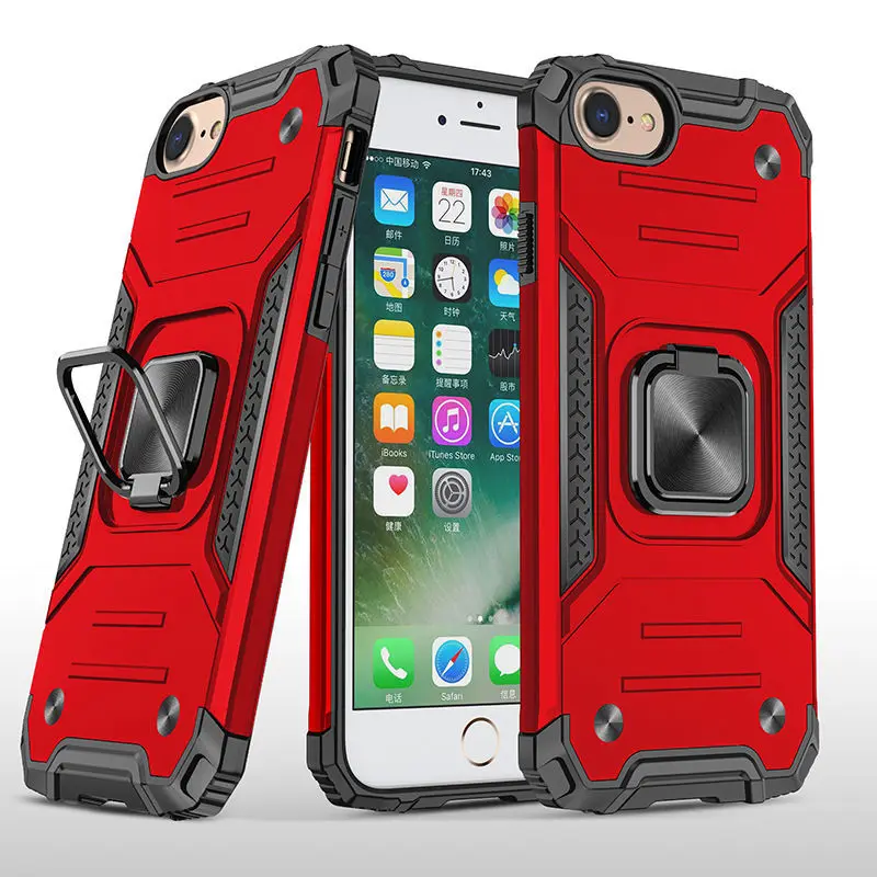 

Magnetic Metal Finger Ring Holder Phone Case For iPhone 13 12 11 Pro Max XS MAX XR 6 7 8 Plus SE2020 Magnetic Phone Back Cover