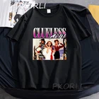 Винтажная Футболка CLUELESS в стиле 90-х годов, Ретро футболка в стиле фильма рэпер, Y2k, женская футболка, летняя хлопковая уличная одежда, женские и мужские футболки