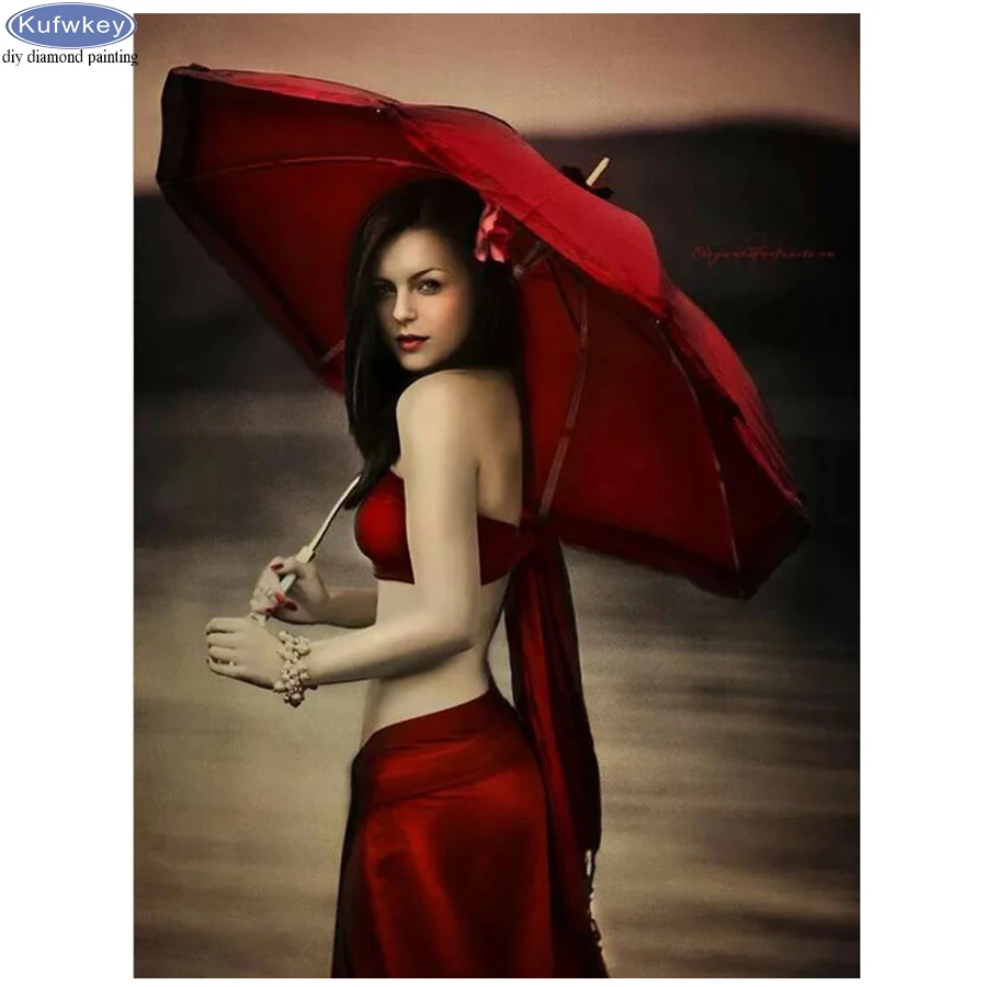 Испанская красная Бриллиантовая живопись полная квадратная картина Новое