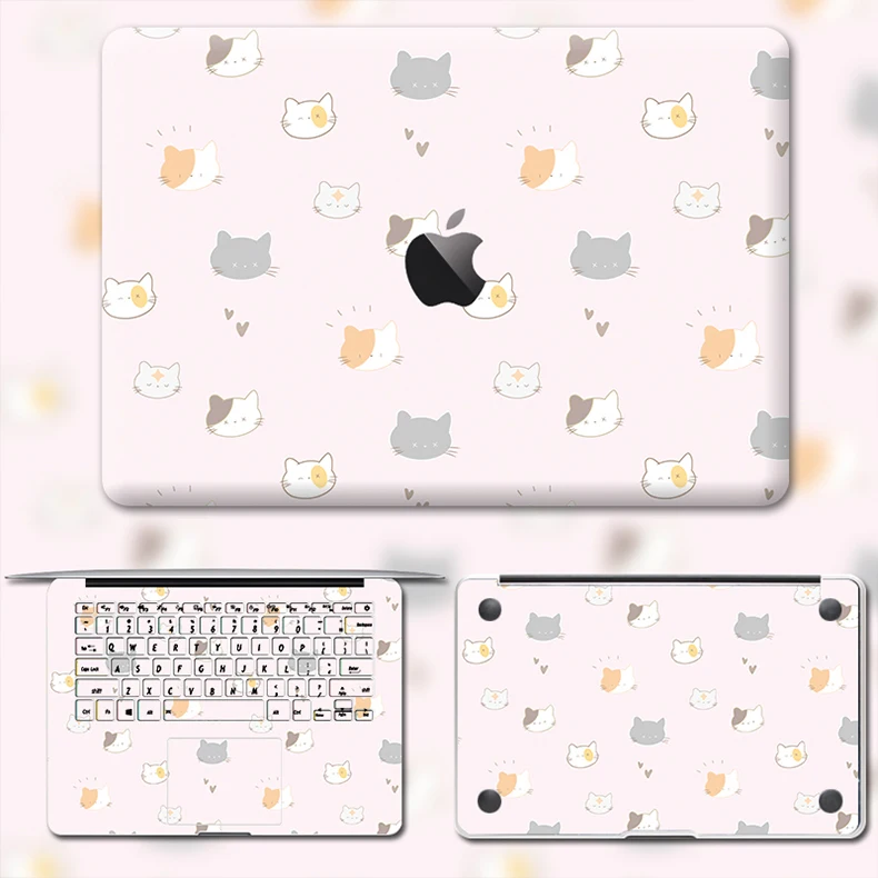 011 Прекрасный милый ноутбук наклейка для Macbook Pro Air 11 13 15 retina полный корпус кожи протектор милый стикер kawaii протектор кожи - Цвет: 011