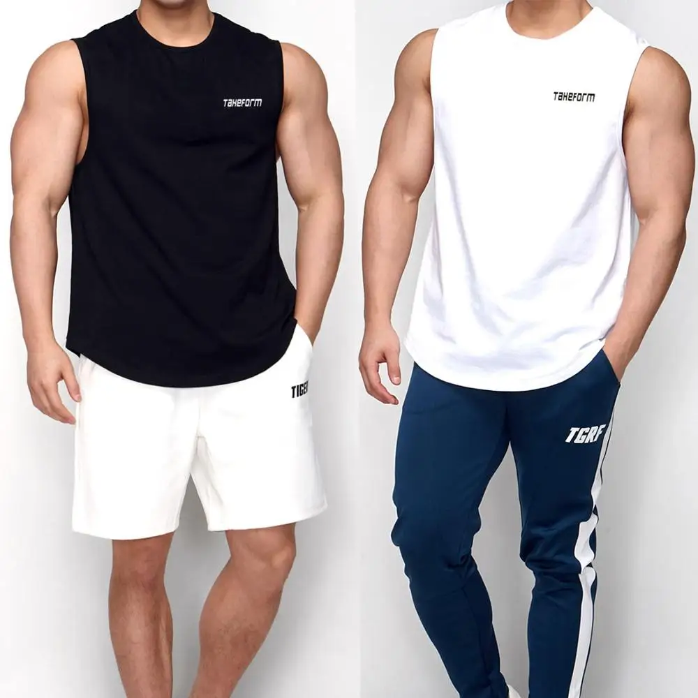 

Bodybuilding Tank Tops Men Gym Workout Fitness sleeveless shirt Male Summer Cotton Undershirt Casual Singlet Vest Brand Clothing