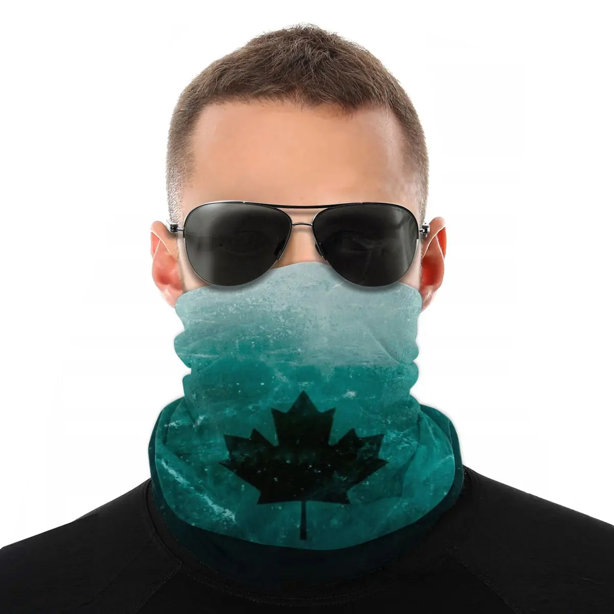 

Black Ice Design Magic Scarf Half Face Mask Men Women Hallowe Neck Warmer Balaclava Bandana Versatility Headband Outdoor Camping