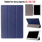 Чехол для Sony Xperia Z2, чехол для планшета из искусственной кожи с откидной крышкой, чехол для Sony Xperia Z2 Z3 Z4, защитный чехол синегочерного цвета