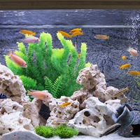 1pcs pvc fish tank decoration simulation artificial trumpet environmental aquarium accessories simulation fake aquatic plants