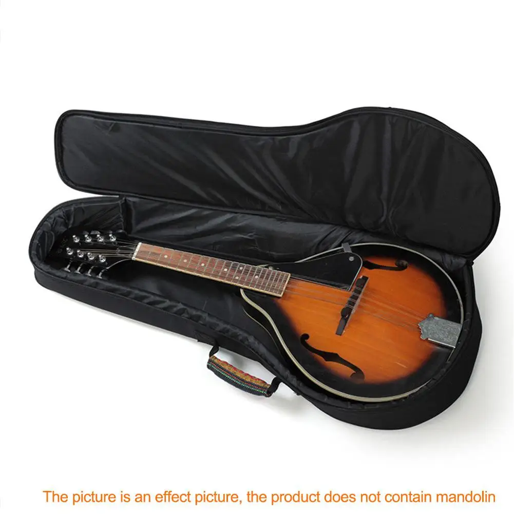 Высококачественный этнический стиль A Форма Сумка для мандолины для mandolin утолщаются плечо Gig Сумка Чехол Frabic черный