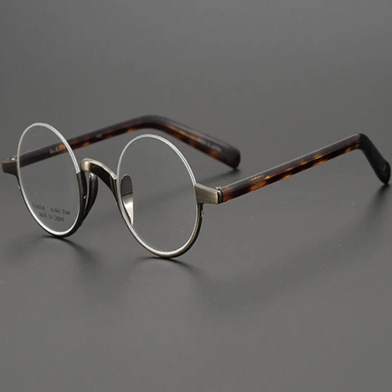 

Прогрессивные многофокальные винтажные очки для мужчин и женщин, оптические аксессуары в овальной оправе из чистого титана, для чтения с ближнего и дальнего света