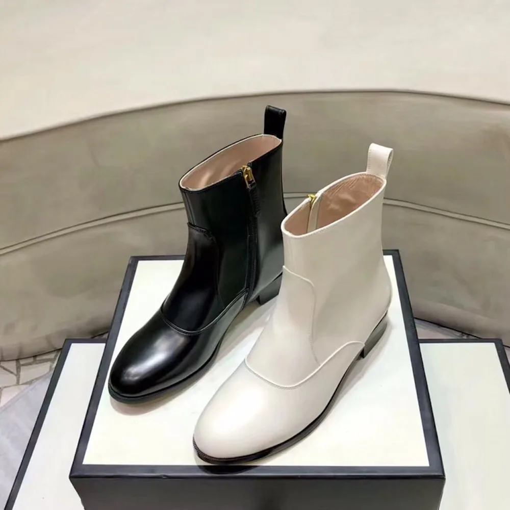 Женские ботинки женская обувь из натуральной кожи Лидер продаж ботильоны сезон