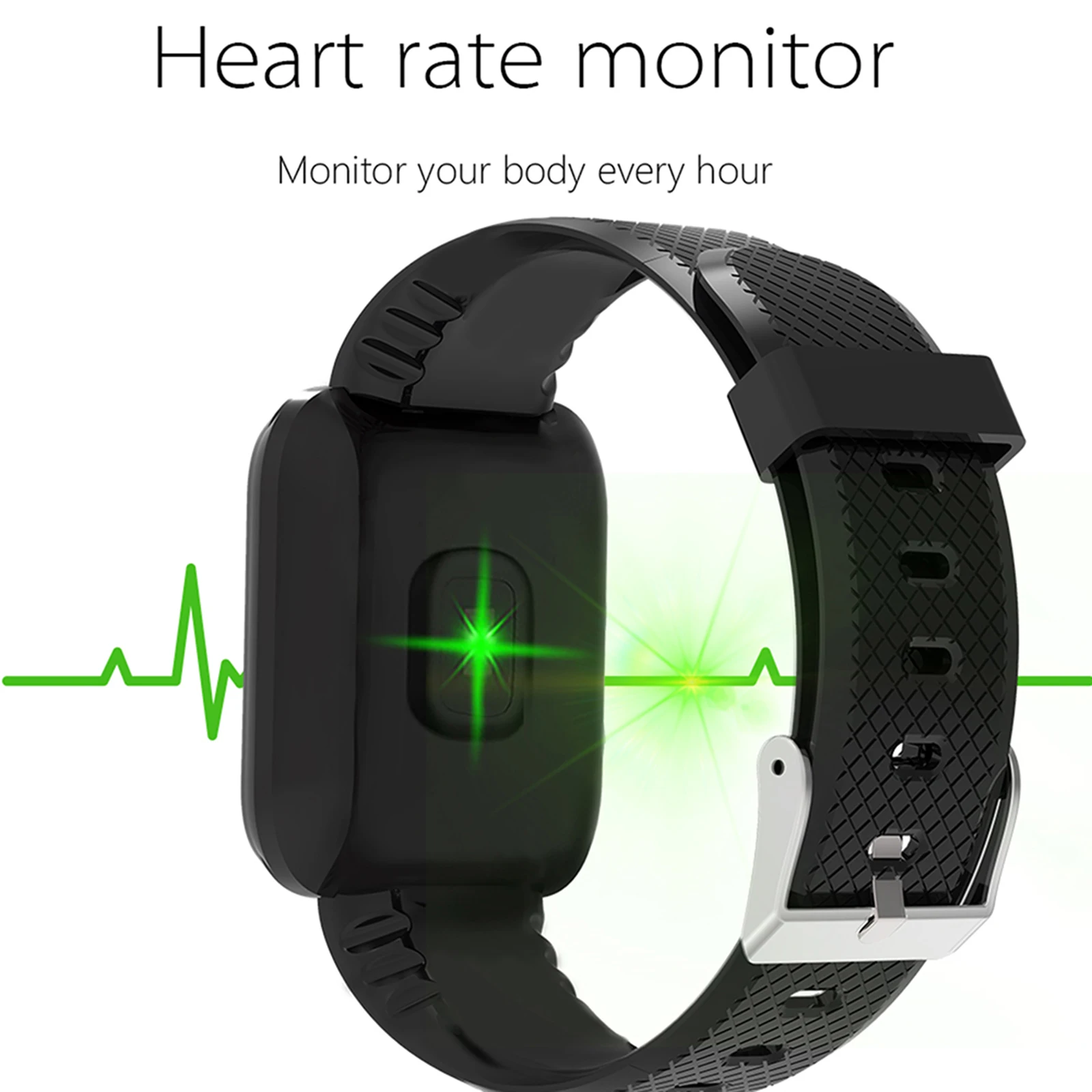 116plus Smart Sports Bracelet 1.44'' TFT Single-touch Screen Fitness/Health Monitor Long Standby IP67 Waterproof Watch |