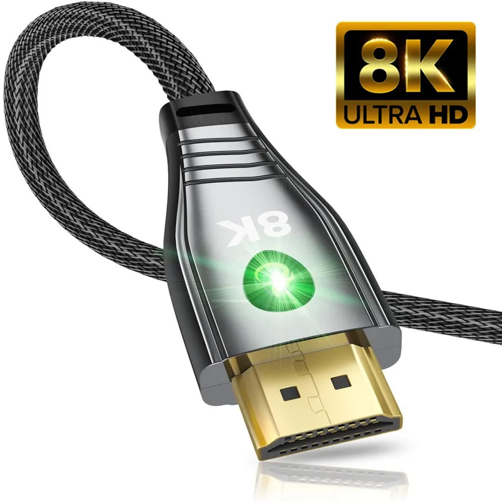 Светодиодный HDMI совместимый кабель 2 1 8K @ 60 Гц 4K 120 HIFI Качество звука динамический