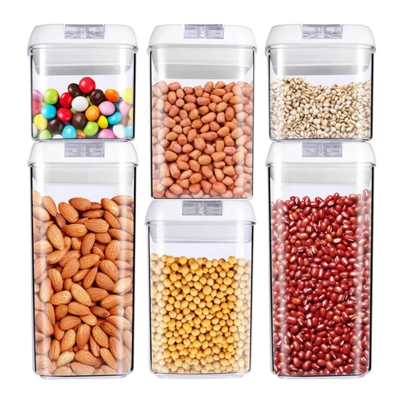 

Kitchen Food Storage Bottles Cereal Organizer Rice Box Snacks Tank Dry Grain Fruits Milk Powder Sugar Containers Sealed Cans