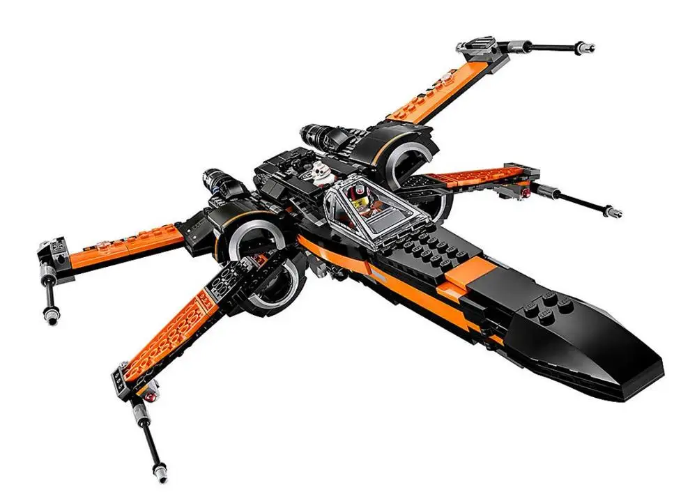 Белый 05004 05145 Star Was Series X-Wing Starfighter Model Building Block Bricks Compatible With Bela Star Wars 75218 75102 - Цвет: Белый