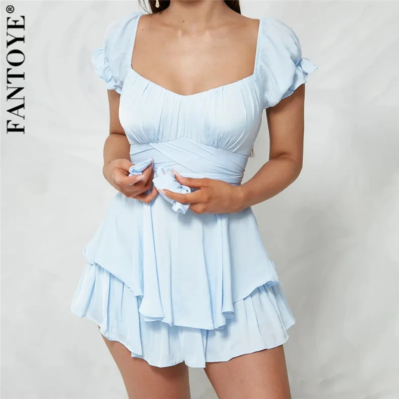 Женское пляжное шифоновое платье FANTOYE повседневное элегантное мини в стиле бохо