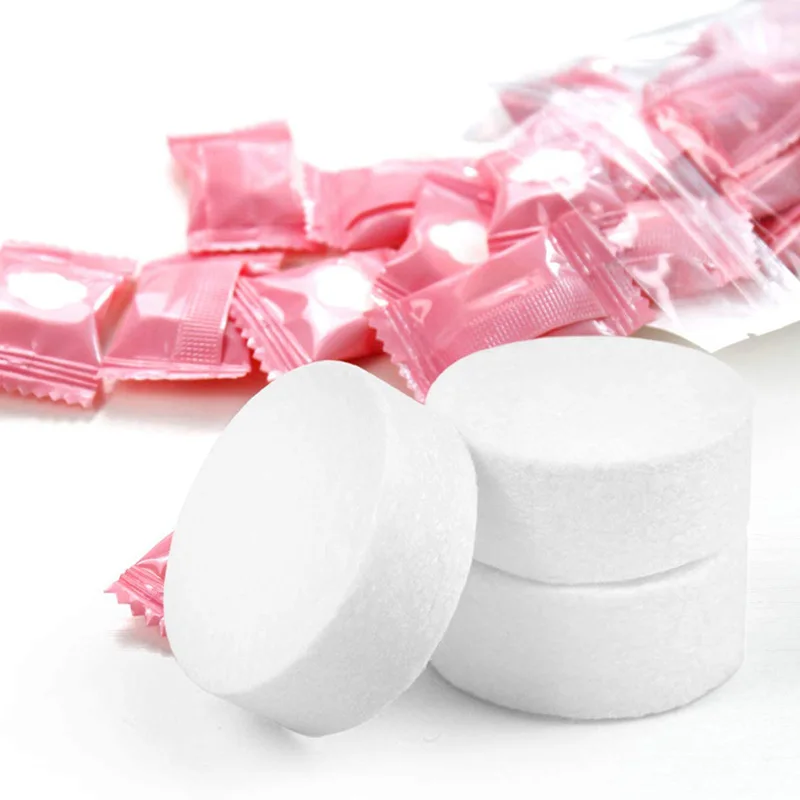 

30/50 Pcs Compressed Magic Tower, Disposable Travel Cotton Towel Portable Mini Face Soft Napkin Perfect Tissue Cleaning Wipes