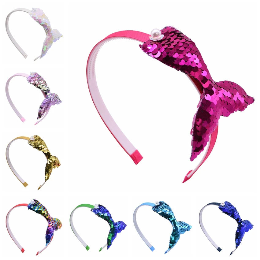 Блестящая повязка на голову для Русалочки Блестящие Блестки хвост русалки