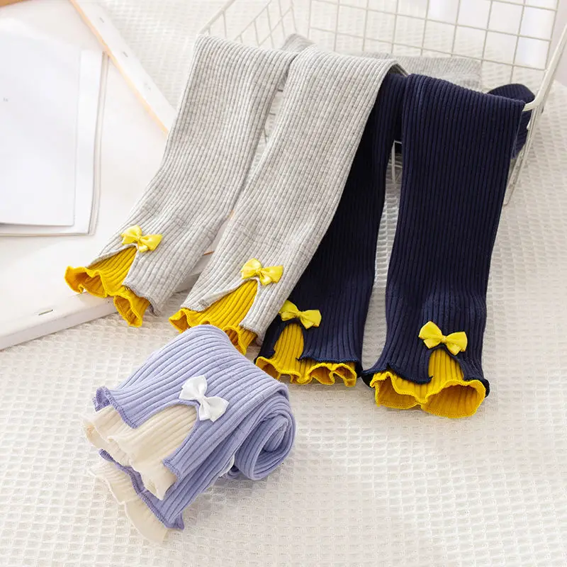 

Girls' Leggings Stretch All-match Western Style Long Pants Princess Sweet Girls Spring And Autumn Pants Bell Bottoms